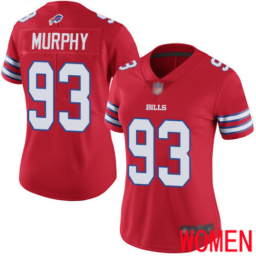 Women Buffalo Bills #93 Trent Murphy Limited Red Rush Vapor Untouchable NFL Jersey